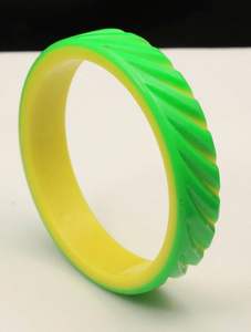 Unique Carved Resin Bangle <b>Handmade</b> <b>Jewelry</b> for Women Stylish Fashion Bracelet for Ethnic and Contemporary Everyday Looks - Product Image 2