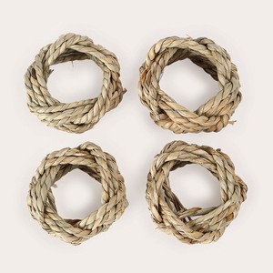 Accesorios de decoración de mesa, servilleteros de rafia y pasto marino, anillos para servilletas ecológicos de pasto marino - Product Image 3