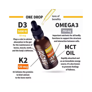 Cholecalciferol 50000 personalizado para el cuidado de la salud, 100000iug, <span class=keywords><strong>10000</strong></span> de calcio y vitaminas, vitamina D3 K2, gotas líquidas para niños - Product Image 2