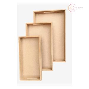 Plateau de service élégant en bois pour servir des aliments et des boissons, ajoute un charme naturel à votre table - Product Image 2