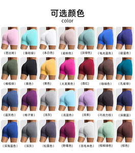 Short de fitness taille haute personnalisé pour femmes motif chaud côtelé Yoga sans couture entraînement Sport de plein air coupe ajustée taille élastique - Product Image 6