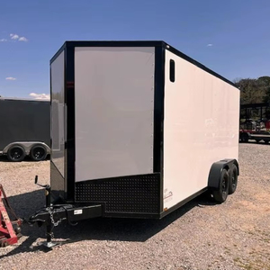 Remorque de transport fermée certifiée pour la route 7x16, remorque utilitaire robuste à essieu tandem sécurisée pour le transport d'équipements, d'outils et de marchandises - Product Image 1