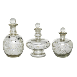 Frascos Decorativos de Vidrio Plateado Nostálgico con Tapones de Cristal para Sala de Estar, Mesa y Decoración Elegante del Hogar - Product Image 6
