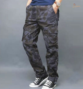 กางเกงขายาวผ้าฝ้ายปรับแต่งได้สำหรับผู้ชาย - Product Image 1