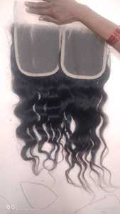 Extensiones de cabello humano de alta calidad con cierre de encaje ondulado rizado alineado con cutícula de colores naturales de un solo donante - Product Image 4