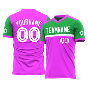 Custom <b>Pink</b> <b>Short</b> Sleeve Soccer Uniform Training Outfit Sportswear football jersey & <b>shorts</b> Kit - Product Image 2