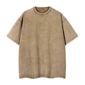 เสื้อยืดผู้ชายวินเทจแขนสั้นนุ่มใส่ลำลอง220GSM สีทึบ - Product Image 4