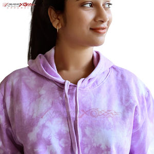 Breathable Fabric Womens <b>Hoodie</b> With Bold <b>Tie</b> <b>Dye</b> Print And Slim Cut For Active Use Lightweight <b>Tie</b> <b>Dye</b> <b>Hoodie</b> - Product Image 3