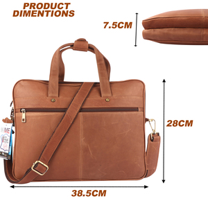 Sac cartable à bandoulière décontracté de grande capacité à la mode pour hommes nouveauté cuir PU durable d'Inde - Product Image 2