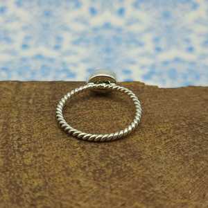 2024 Hot Selling Bohemian Designer Handmade <b>Ring</b> <b>Peridot</b> Cabochon Gemstone Set 925 Sterling Silver Twisted Oval Cut Weddings - Product Image 4