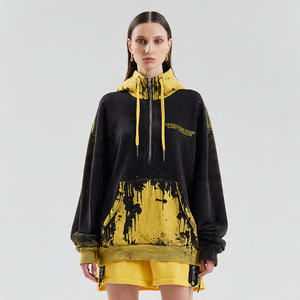 Tie Dye Acid <b>Wash</b> Winter Drop Shoulder Sublimation Oversized <b>Women's</b> Sweatshirt - Product Image 4