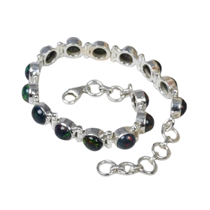 Wholesale Fine Silver Tennis Bracelet Ethiopian <b>Opal</b> Gemstone <b>Gift</b> Solid 925 Sterling Silver Jewelry Sterling Silver Jewelry - Product Image 1
