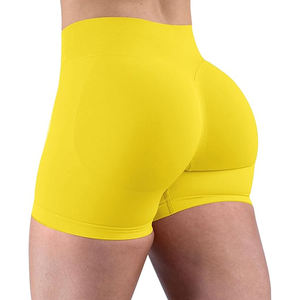Comfortable Workout Shorts Scrunch Butt Lift High-Waisted Tummy Control <b>for</b> <b>Women</b> Yoga Fitness Soft Shorts - Product Image 2