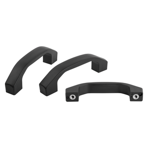 Manija de Puerta K1060 Tipo B con Rosca Interna para Montaje en Orificio Ciego, Color Negro Gris RAL7021, Poliamida y Acero - Product Image 5