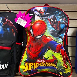 Spiderman elegante 15 \ "zaino per bambini con 24pc/cs Cartoon stampato libro borsa per ragazzi e ragazze fodera in poliestere per la scuola - Product Image 1