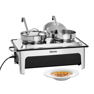 Station de service de soupes 2200 E, double chaudière 2x4L, chauffe-soupe premium - Product Image 1