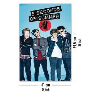 Affiche sur toile 5 Seconds of Summer, design moderne avec lunettes, pour utilisation murale - Product Image 4
