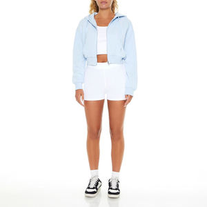 Sudadera Corta Extra Grande de Alta Calidad para Mujer, Estilo Urbano de Invierno, Sudadera con Capucha y Cremallera, Modelo 2026 - Product Image 5