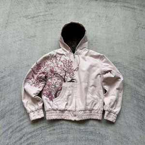 Sweat à capuche personnalisé délavé à l'acide pour homme, style streetwear, avec logo graphique brodé, effet vieilli et vintage - Product Image 2