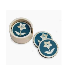 Posavasos de Lujo BURAQ HANDICRAT Hechos a Mano con Incrustaciones de Hueso, Estilo Animal, Duraderos, Diseño Personalizado, Colores Disponibles para Bodas y Festividades - Product Image 1