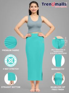 Trendmalls Femme Vert Mer pour Lycra Spandex Saree Shapers Jupon (P02) Respirant et Confortable - Product Image 2