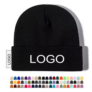 Mode vente en gros Logo personnalisé broderie couleur unie fibre acrylique chaud hiver Beanie tricot chapeau casquettes fabricant processus Impex - Product Image 6