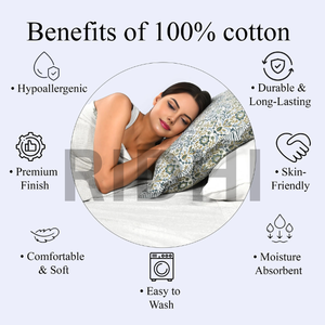 Housse de coussin décorative Ridhi, en coton indigo fait main, à volants floraux, style western, imprimé en bloc, amovible et lavable - Product Image 4