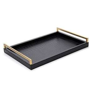 Bandeja de servicio de estilo estándar alto Bandeja de servicio rectangular sólida de metal con asa Bandeja Premium ecológica a bajo costo - Product Image 1
