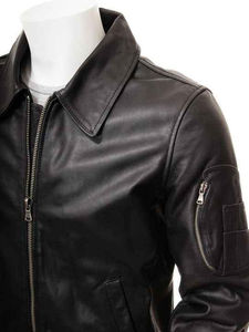 Veste en cuir pour homme sur mesure, en cuir de vache véritable, respirante, imperméable, séchage rapide, manteau d'hiver, logo frontal, Sialkot Pakistan - Product Image 3
