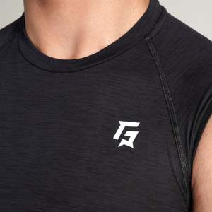 เสื้อกล้ามรัดรูปสำหรับผู้ชาย GA สีชาร์โคล - Product Image 6