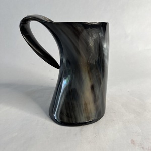 Mug en corne de buffle authentique et écologique, fait à la main, de qualité alimentaire, style médiéval, religieux, Feng Shui, mug à bière animal - Product Image 3