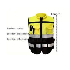Gilet de sécurité respirant sur mesure, nouvelle arrivée, prix bas, haute qualité, 100% polyester, matériau durable - Product Image 5