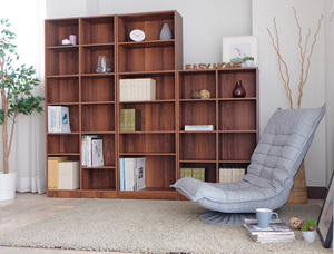8-grid Solid-core Open <b>Bookcase</b> Adopts E1 Board Walnut Color - Product Image 6