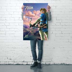 Affiche de style moderne The Legend of Zelda Breath of the Wild imprimée sur papier - Product Image 1