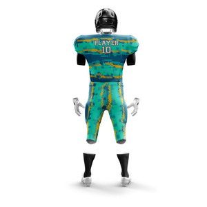 Uniforme de Fútbol Americano Personalizado OEM, Tallas Grandes, Transpirable, Antibacterial, de Secado Rápido, 100% Poliéster, Mangas Cortas, Precio Bajo - Product Image 3