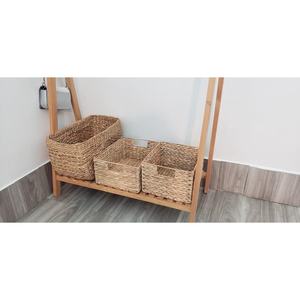 Sac de paille en rotin tissé à la main de source naturelle marron clair motif de fleurs haute qualité Vietnam décoration de la maison cadeau - Product Image 6