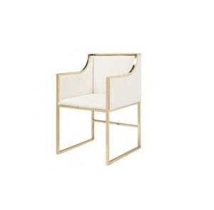 Chaise de maison de style canapé au design tendance 2024 dos en velours rose avec support en métal doré brillant au taux premium disponible - Product Image 3