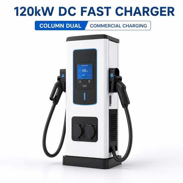 120kW Industrial DC Fast Charger for EVs Three Phase Four Wire Input 200-1000V Output CCS2 CHAdeMO GBT OCPP IP54