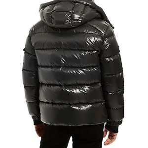 Oem Custom Logo Design Winter Padded Glossy Warm <b>Jacket</b> <b>Light</b> Weight Polyester Bubble Shiny Puffer <b>Jacket</b> Manufacture - Product Image 6