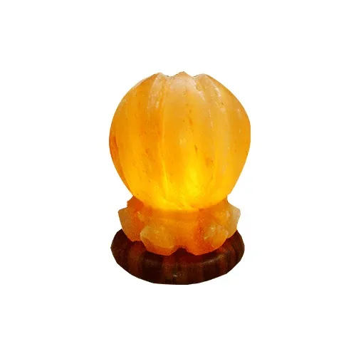 Lampu garam bentuk Lotus Himalaya dengan Aksesori, lampu garam Himalaya, lampu kustom logo oem kualitas terbaik