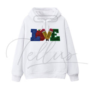 Sweat-shirts doublés imprimés et brodés écologiques de haute qualité pour femmes, design classique élégant, logo avant, Saint-Valentin - Product Image 2