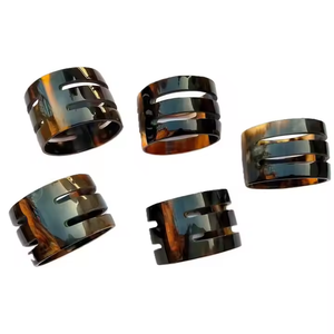 Authentique anneaux de serviette en corne artisanale accessoires de table artisanaux traditionnels pour salle à manger classique décor rustique Tables de mariage - Product Image 2