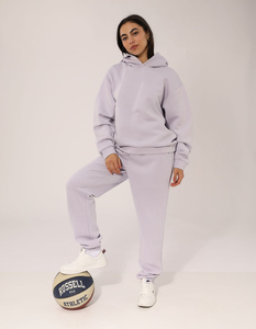 Nouveau design pleine longueur mauve goutte épaule dernière femme loisirs sweat à capuche anti-rides et respirant sweats à capuche femmes sweat à capuche zippé - Product Image 3