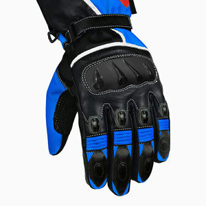 Personalized Waterproof Cycling Motorbike Gloves Full Finger Lightweight Padded Breathable Sheep Skin Adjustable <b>Wrist</b> <b>Strap</b> - Product Image 4