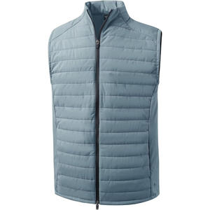 Gilet d'hiver unisexe épais et uni avec fermeture éclair, logo personnalisé, doublure en lin réversible, sans manches, long, avec capuche - Product Image 1