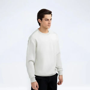 Sweat-shirt d'hiver à col rond pour homme, doublé, écologique, avec logo personnalisé, 100% coton molletonné, pull-over - Product Image 4