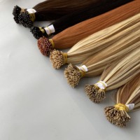 Extensiones de cabello humano natural virgen 100% al por mayor, paquete de cabello de muestra gratis, extensiones de cabello humano de alta calidad I Tip