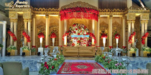 Decoración Estética para Escenario de Boda Hindú en el Reino Unido, Decoración Tradicional con Temática de Ganesha, Decoración para Eventos Grandes del Sur de la India - Product Image 2