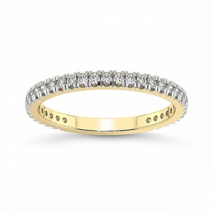 Bague Éternité Soleil Éclatant en Or Massif 14K avec Diamants de Laboratoire 0,33 Carat (Total 35 Diamants), Couleur FG, Pureté VS – Bijou Fin, Véritable Cadeau - Product Image 2