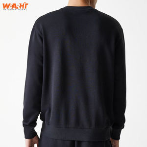 Unisex clásico negro con capucha polar pulóver peso pesado acanalado puños suave 100% algodón 3D bordado estampado transpirable - Product Image 4